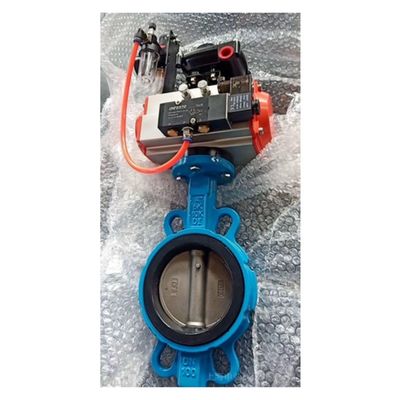 Excellent Performance Wafer EPDM Soft Sealing Butterfly Valve with Pneumatic Actuator