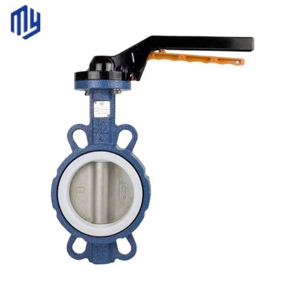 Customized DN50 Pn16 Ductile Iron Wafer Type Worm Gear Box Operated Butterfly Valve