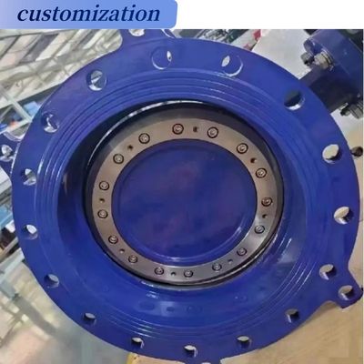OEM Supported Gas Double Flange Butterfly Valve with Gearbox Pn6/Pn10/Pn16