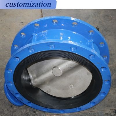 Water Heater Service Valves INDUSTRIAL Pn16 Worm Gear Ductile Iron Double Flange Eccentric Butterfly Valve