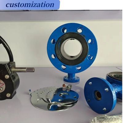 Customized Port Size DN300 Rubber Lined EPDM Lining Flange Butterfly Valve