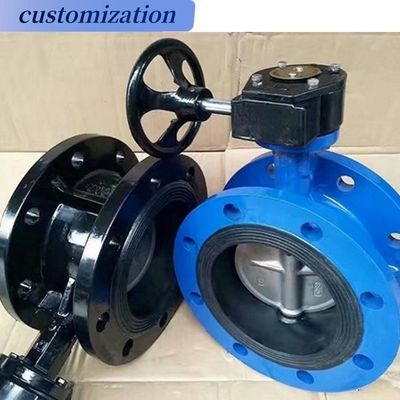 DN80 DN100 Pn6 Pn10 Double Flange Butterfly Valve for Medium Temperature Efficiency