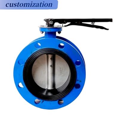 DN80 DN100 Pn6 Pn10 Double Flange Butterfly Valve for Medium Temperature Efficiency