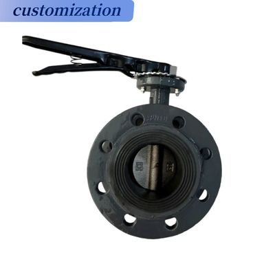 Industrial Diaphragm Structure Ductile Iron Double Flange Concentric Pn16 Butterfly Valve