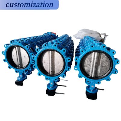 ANSI JIS DN20 Manual Cast Iron Lug Type Butterfly Valve for Low Temp Media