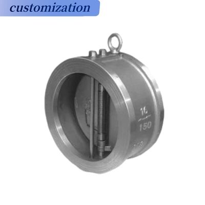 Stainless Steel 304 316 Steel Dual Plate Check Valve with Customizable Port Size