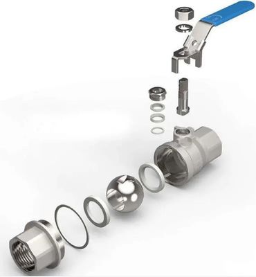 1/2/3PC Stainless Steel Ball Valve with Pipe Fitting and Support After-sales Service