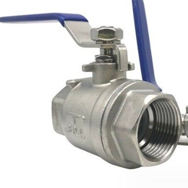 General Steel Handle with Locking Internal Thread BSP NPT 2PC Ball Valve SS304 316