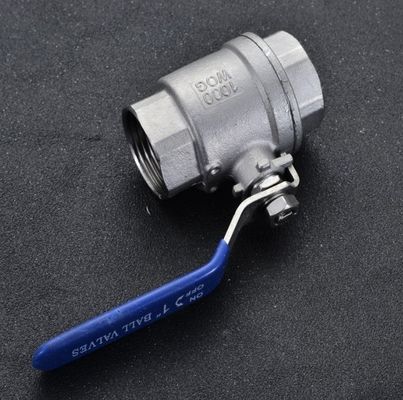 General Steel Handle with Locking Internal Thread BSP NPT 2PC Ball Valve SS304 316