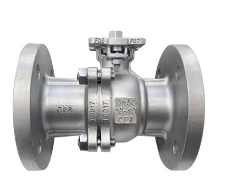 CF8/CF8m/Carbon Steel Floating Type 2PC Flange Ball Valve for Water Media and Fire Safe