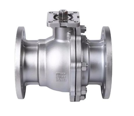 CF8/CF8m/Carbon Steel Floating Type 2PC Flange Ball Valve for Water Media and Fire Safe
