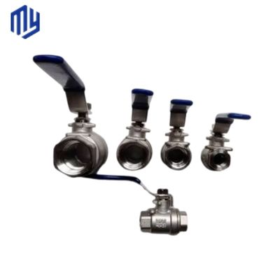 Support After-sales Service Plastic Two Piece Ball Valve Threaded with Steel Handle