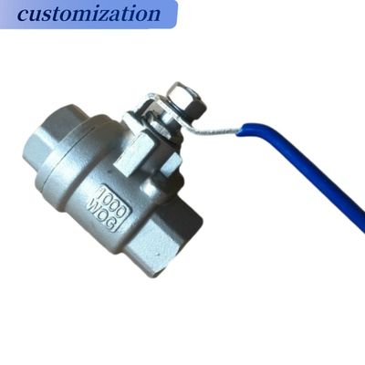 Customized 2PC Stainless Steel Full Port Ball Valve with Port Size See Below Drawing
