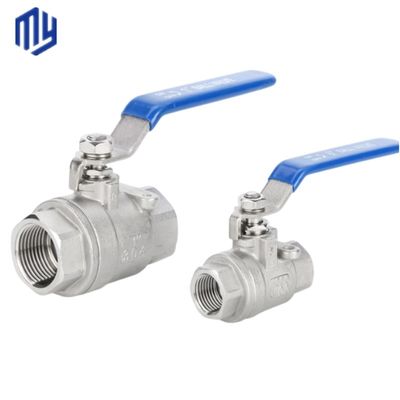 Customized 2PCS Stainless Steel Threaded Ball Valve Q41F for Normal Temperature Media