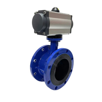 Gas Media Butterfly Valves D641X-16Q with Pneumatic Actuator and Centerline Design