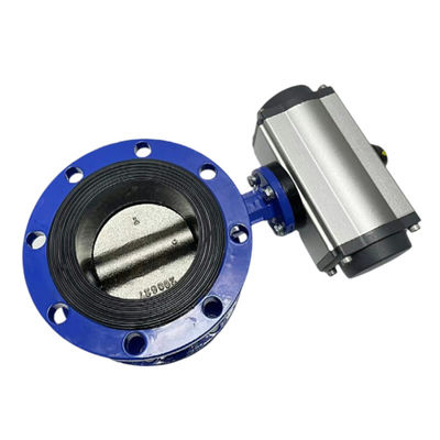 Gas Media Butterfly Valves D641X-16Q with Pneumatic Actuator and Centerline Design