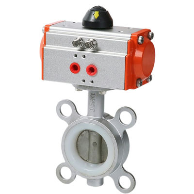 Structure BUTTERFLY Pneumatic Stainless Steel Soft Seal Butterfly Valve Customization