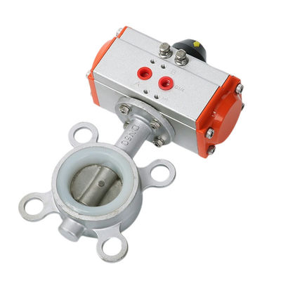 Structure BUTTERFLY Pneumatic Stainless Steel Soft Seal Butterfly Valve Customization