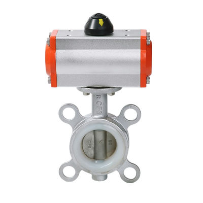 Structure BUTTERFLY Pneumatic Stainless Steel Soft Seal Butterfly Valve Customization
